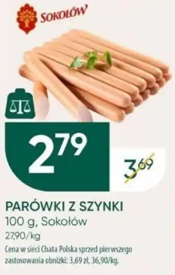 Chata Polska PARÓWKI Z SZYNKI 100 g oferta