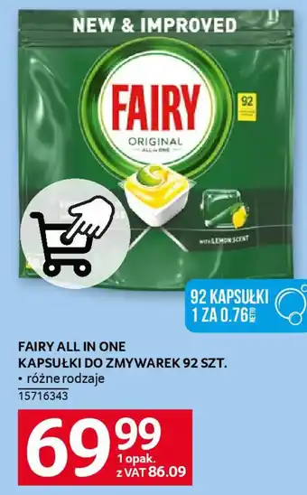 Selgros FAIRY ALL IN ONE KAPSUŁKI DO ZMYWAREK 92 SZT. oferta