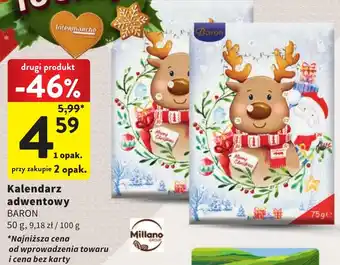 Intermarche Kalendarz adwentowy BARON 50g oferta