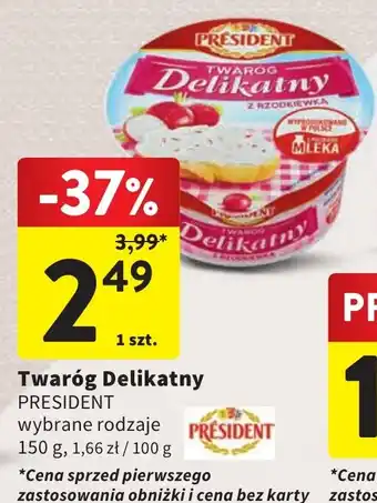 Intermarche Twaróg Delikatny PRESIDENT 150g oferta