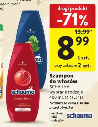 Intermarche Szampon do włosów SCHAUMA 400 ml oferta