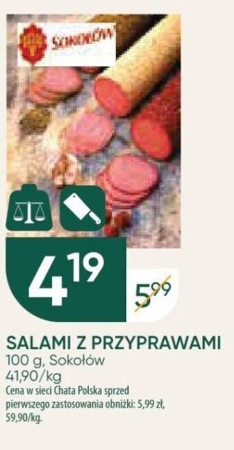 Chata Polska SALAMI Z PRZYPRAWAMI 100 g oferta