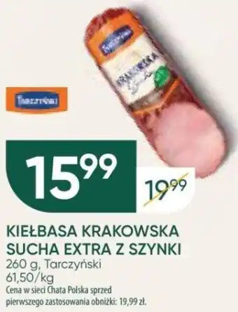 Chata Polska KIEŁBASA KRAKOWSKA SUCHA EXTRA Z SZYNKI 260 g oferta