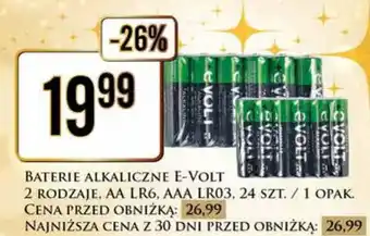 Baterie alkaliczne e-volt