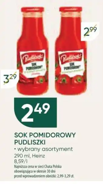 Chata Polska SOK POMIDOROWY PUDLISZKI 290 ml oferta