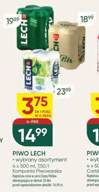 Chata Polska PIWO LECH 4 x 500 ml oferta