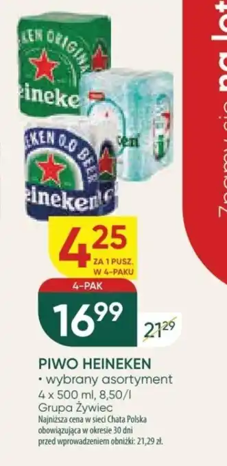 Chata Polska PIWO HEINEKEN 4 x 500 ml oferta