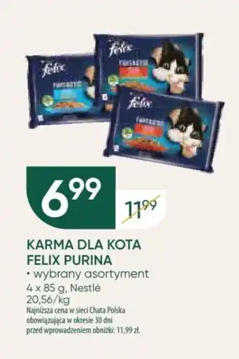 Chata Polska KARMA DLA KOTA FELIX PURINA 4 x 85 g oferta