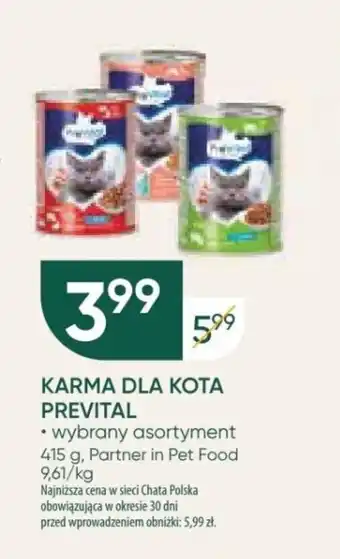 Chata Polska KARMA DLA KOTA PREVITAL oferta