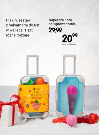 Rossmann Hiskin, zestaw z balsamami do ust w walizce, 1 szt. oferta