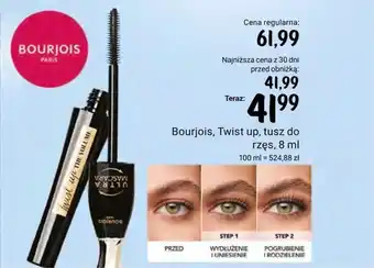 Rossmann Bourjois, Twist up, tusz do rzęs, 8 ml oferta