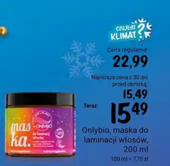 Rossmann Onlybio, maska do laminacji włosów, 200 ml oferta