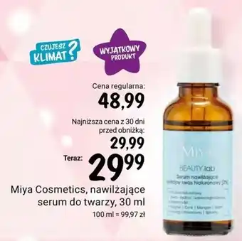 Miya Cosmetics, nawilżające serum do twarzy, 30 ml