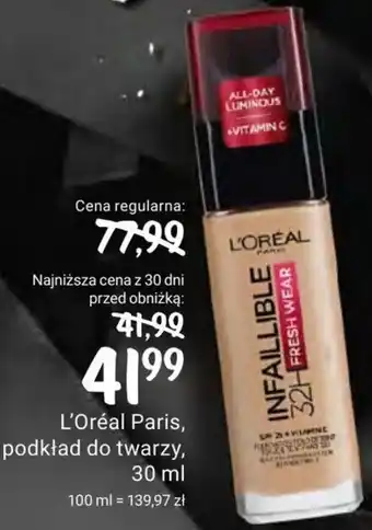 Rossmann L'Oréal Paris, podkład do twarzy, 30 ml oferta