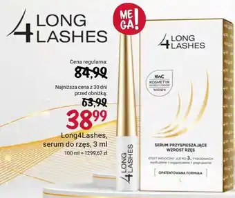 Rossmann Long4Lashes, serum do rzęs, 3 ml oferta