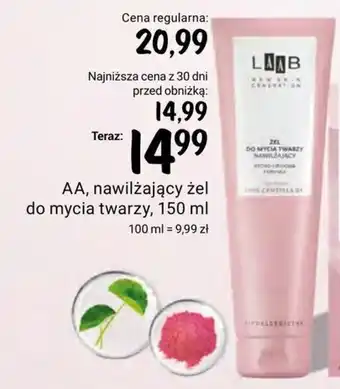 Rossmann AA, nawilżający żel do mycia twarzy, 150 ml oferta