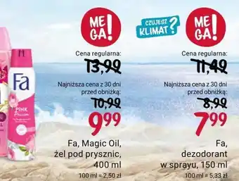 Rossmann Fa, dezodorant w sprayu, 150 ml oferta