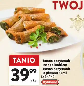 Intermarche Łosoś przysmak ze szpinakiem Łosoś przysmak z pieczarkami RYBHAND 1kg oferta