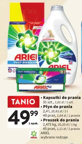 Intermarche Kapsułki do prania 31szt./Płyn do prania 2,4 l/Proszek do prania 2,475kg oferta