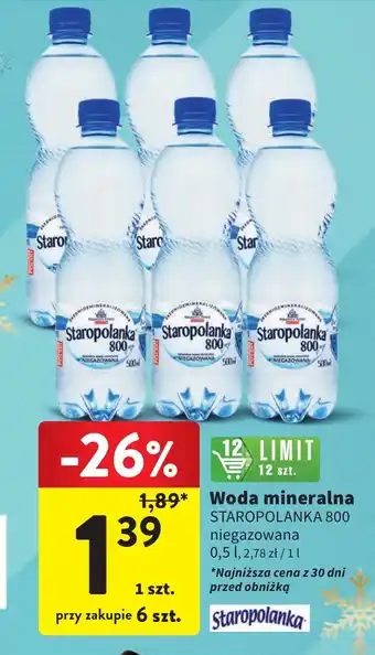 Intermarche Woda mineralna STAROPOLANKA 800 0,5l oferta
