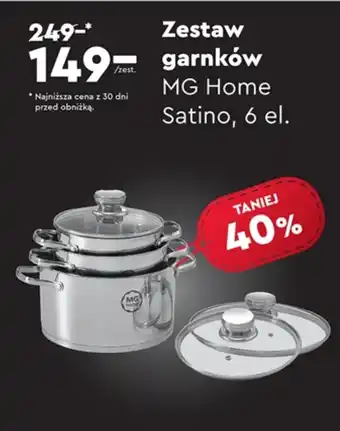 Biedronka Zestaw garnków mg home oferta