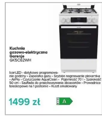 Max Elektro Kuchenka gazowo-elektryczna gorenje oferta