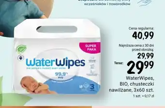 Rossmann WaterWipes, BIO, chusteczki nawilżane, 3x60 szt. oferta
