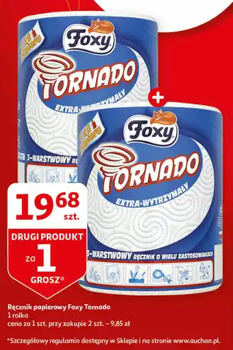 Auchan Ręcznik papierowy Foxy Tornado oferta