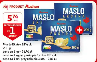 Auchan Masło Ekstra 82% tł. 200g oferta