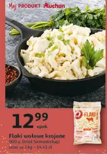 Auchan Flaki wołowe krojone 900 g oferta
