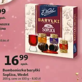 Auchan Bombonierka baryłki Soplica Wedel 200g oferta