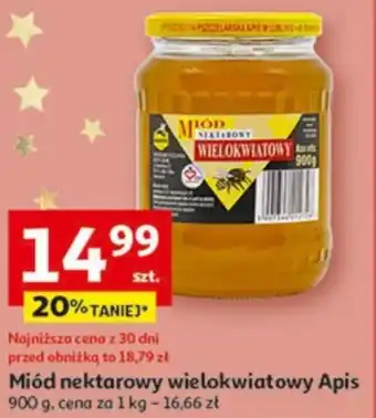 Auchan Miód nektarowy wielokwiatowy Apis 900 g oferta