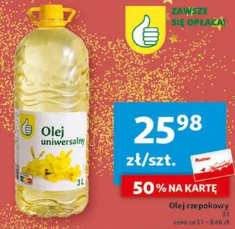 Auchan Olej rzepakowy 3l oferta