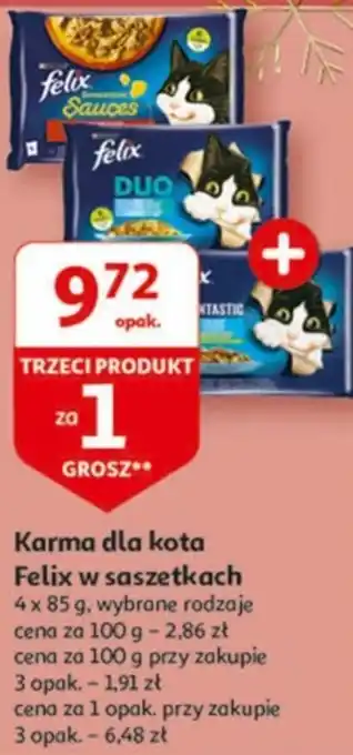 Auchan Karma dla kota Felix w saszetkach 4 x 85 g oferta