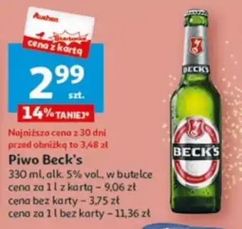 Auchan Piwo Beck's 330ml oferta
