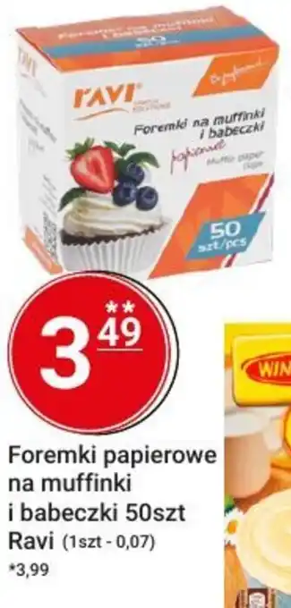 Foremki papierowe na muffinki i babeczki 50szt Ravi