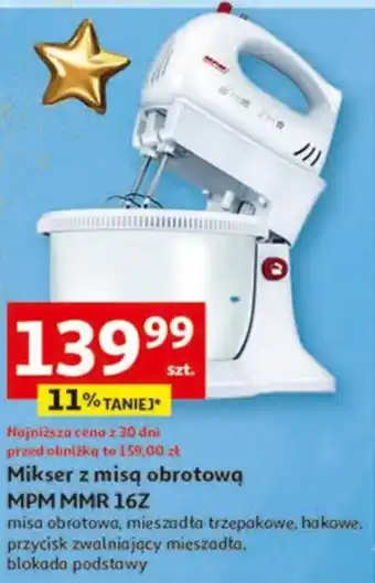 Auchan Mikser z misą obrotową MPM MMR 16Z oferta