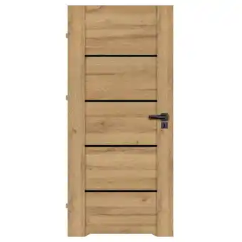 Castorama Drzwi z podcięciem fortia bolzano 80 lewe dąb grandson z czarnymi szybkami oferta