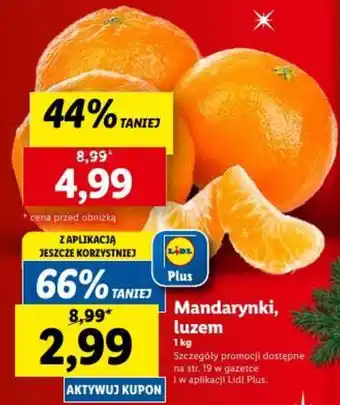 Lidl Mandarynki 1kg oferta