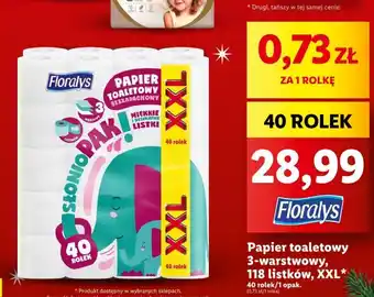 Lidl Papier toaletowy 3-warstwowy 118 listków 40 rolek oferta