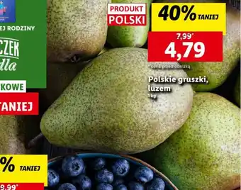 Lidl Polskie gruszki 1 kg oferta