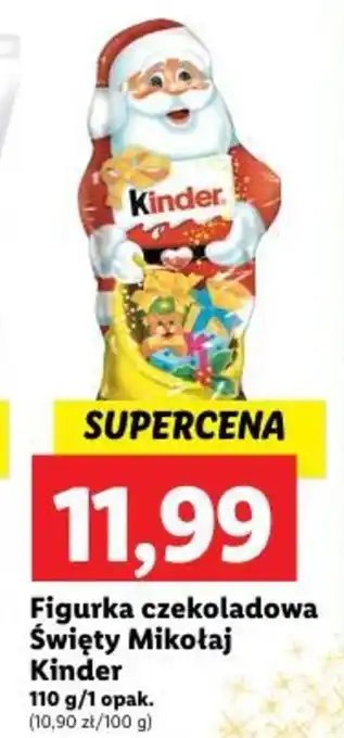 Lidl Figurka czekoladowa Święty Mikołaj Kinder 110g oferta