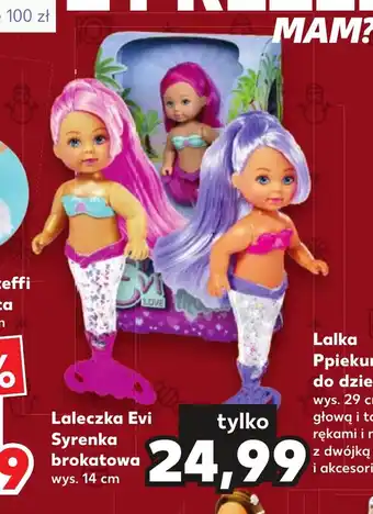 Laleczka Evi Syrenka brokatowa wys. 14cm
