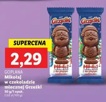 Lidl GOPLANA Mikołaj w czekoladzie mlecznej Grześki 30g oferta