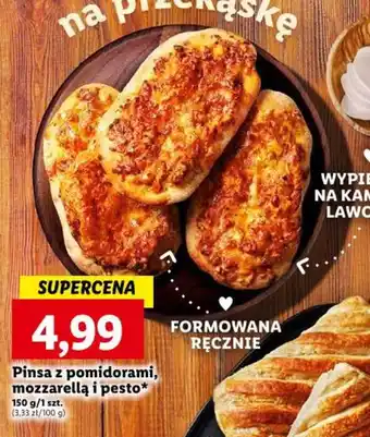 Lidl Pinsa z pomidorami, mozzarellą i pesto 150g oferta