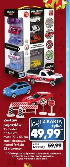 Kaufland Zestaw pojazdów 15 modeli dł: 6,5 cm, mata 77 x 53 cm oferta