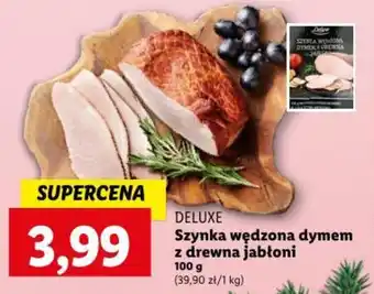 Lidl DELUXE Szynka wędzona dymem z drewna jabłoni 100g oferta
