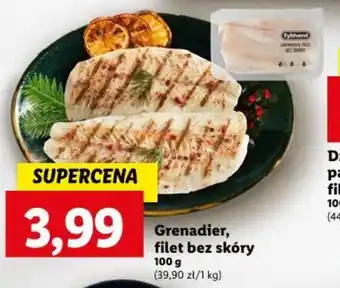 Lidl Grenadier filet bez skóry 100g oferta