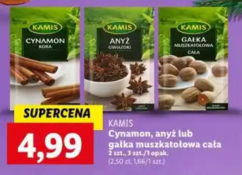 Lidl KAMIS Cynamon anyż lub gałka muszkatołowa cała 2 szt. 3 szt. oferta