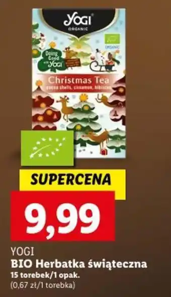 Lidl YOGI BIO Herbatka świąteczna 15 torebek oferta